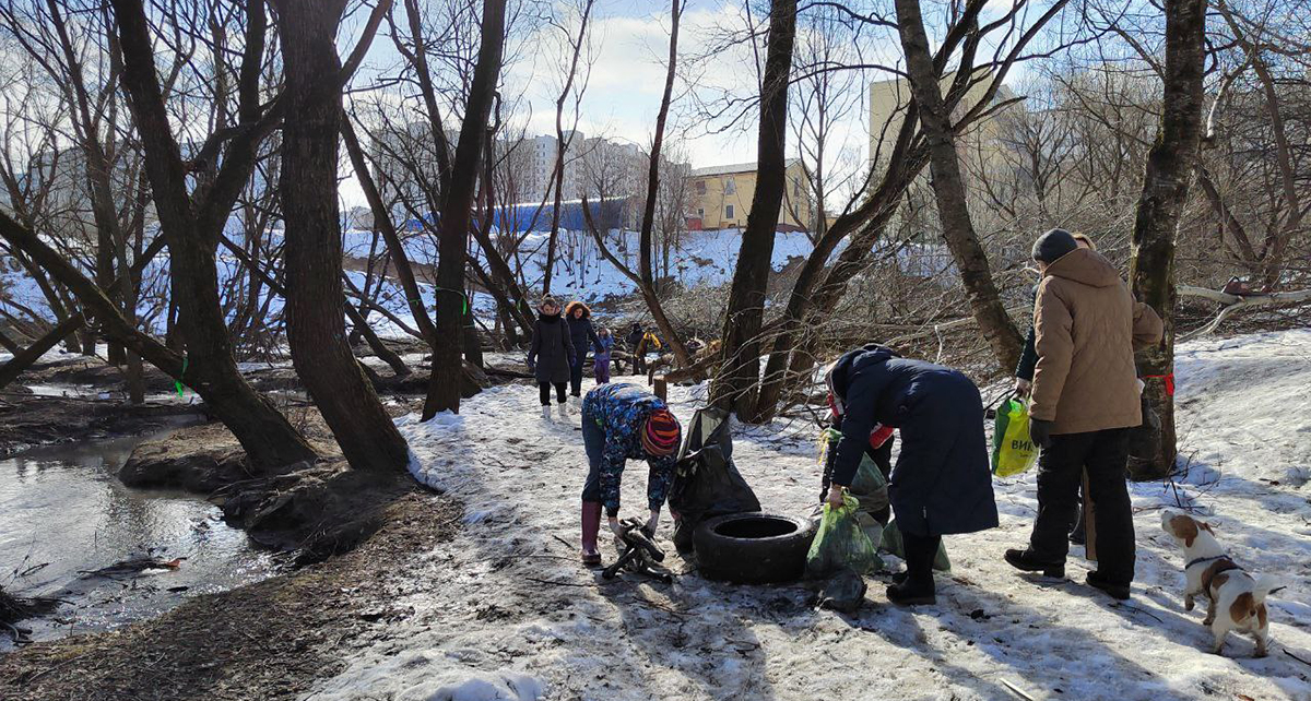Защитники природного парка реки Грачевка провели очередную уборку